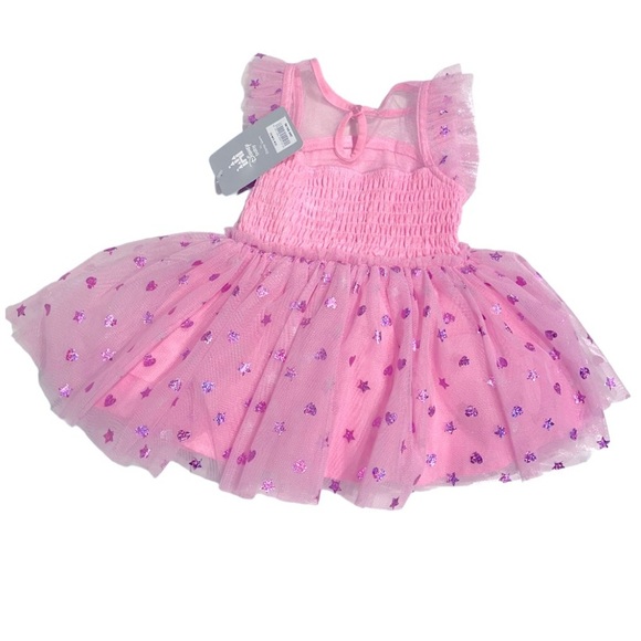 054 Disney 3-6 Month Girl Pink Minnie Mouse Tulle Dress - Picture 4 of 5